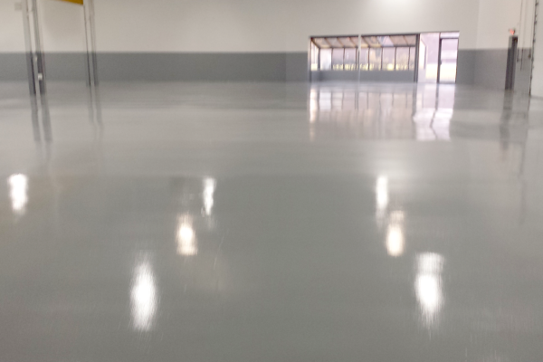 Epoxy Floor with Data on Walls and Finished