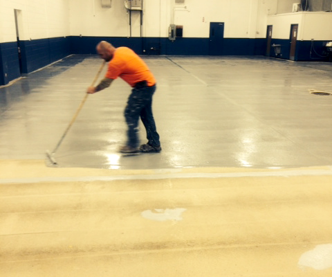 Prep Floor for Epoxy - Primed, Shot Blasted, Primed and Patched